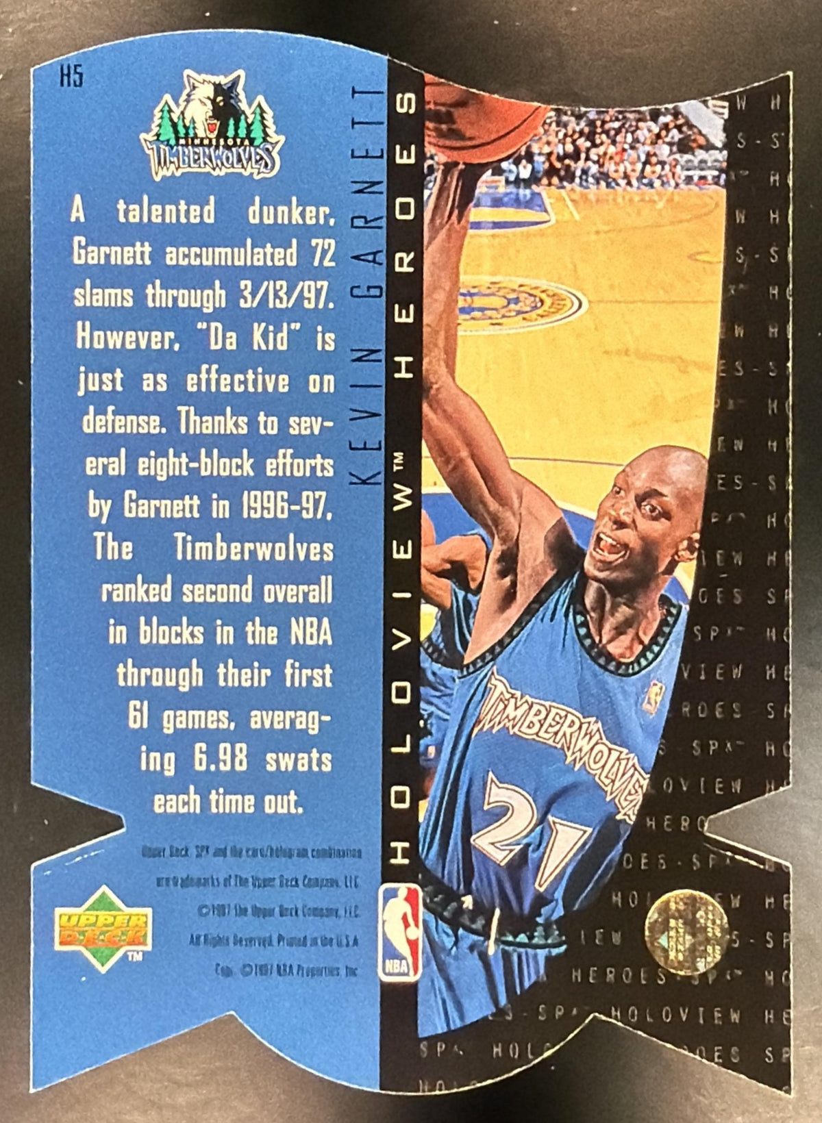 1997-98 SPx Kevin Garnett #H5 Holoview Heroes