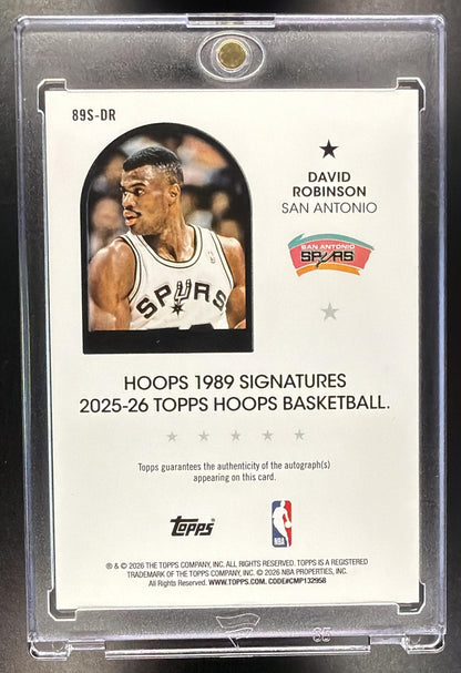 2025-26 Topps Hoops David Robinson #89S-DR 1989 Green Auto