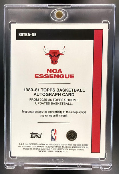 2025-26 Topps Chrome Update Noa Essengue #80TBA-NE 1980-81 Auto RC