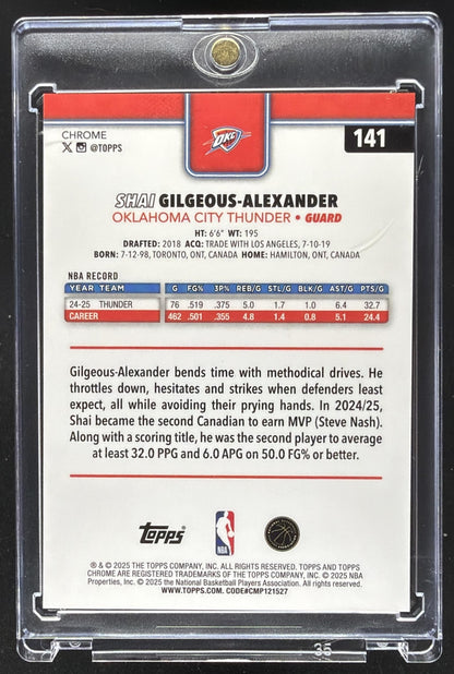 2025-26 Topps Chrome Shai Gilgeous-Alexander #141