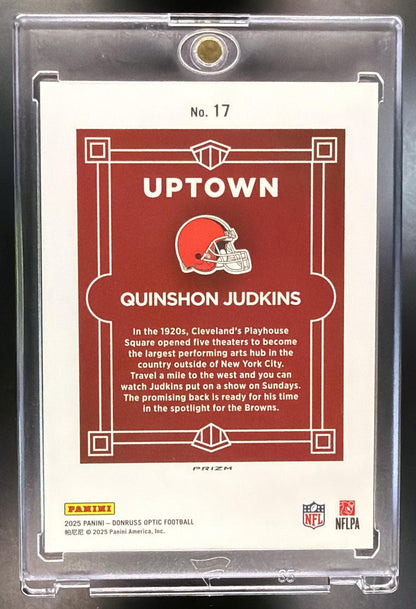 2025 Panini Donruss Optic Quinshon Judkins #17 Uptown RC SSP Browns