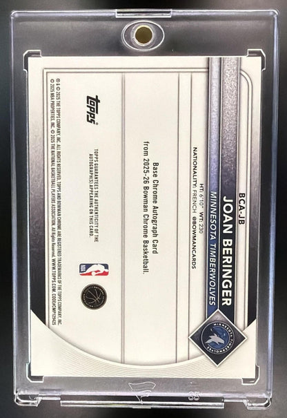 2025 Bowman Joan Beringer #BCA-JB Chrome Auto Gold Geometric Refractor /50 RC