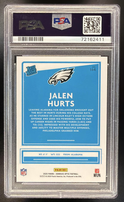 2020 Panini Donruss Optic Jalen Hurts #164 RC PSA 10 Eagles
