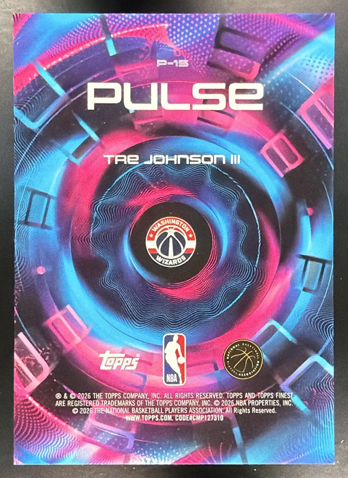 2025-26 Topps Finest Tre Johnson III #P-15 Pulse RC SSP