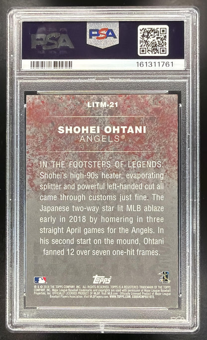 2018 Topps Update Shohei Ohtani #LITM-21 Legends in the Making RC PSA 9