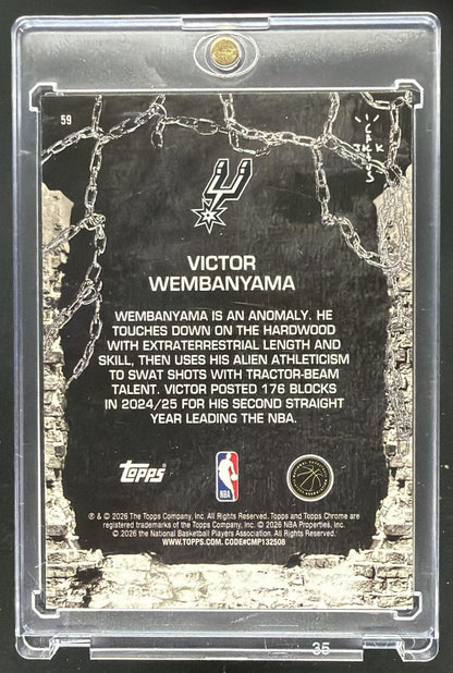 2025-26 Topps Chrome x Cactus Jack Victor Wembanyama #59