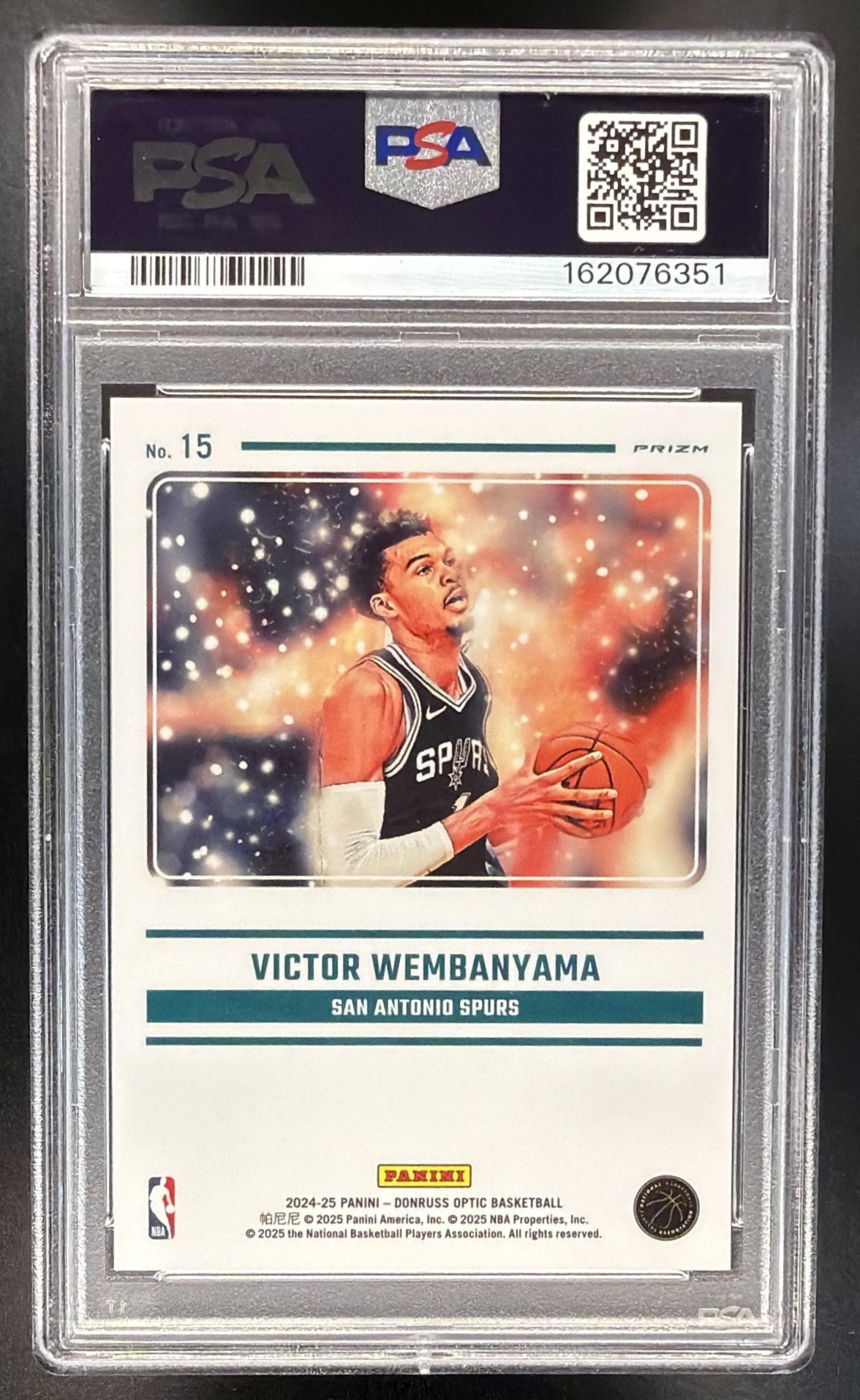 2024-25 Panini Donruss Optic Victor Wembanyama #15 Mythical PSA 10