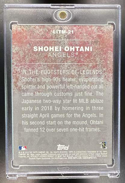 2018 Topps Update Shohei Ohtani #LITM-21 Legends in the Making RC Angles