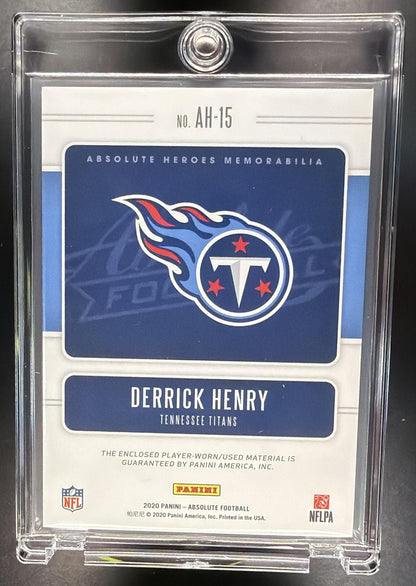 2020 Panini Absolute Derrick Henry #AH-15 Heroes Patch Platinum 1/1