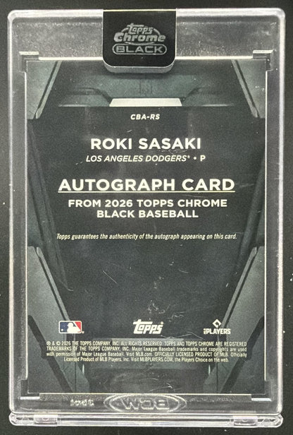 2026 Topps Chrome Black Roki Sasaki #CBA-RS Auto