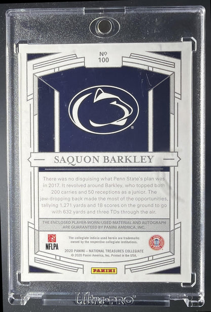 2018 Panini National Treasures Saquon Barkley #RS-SB Rookie Gold /25 Auto RC