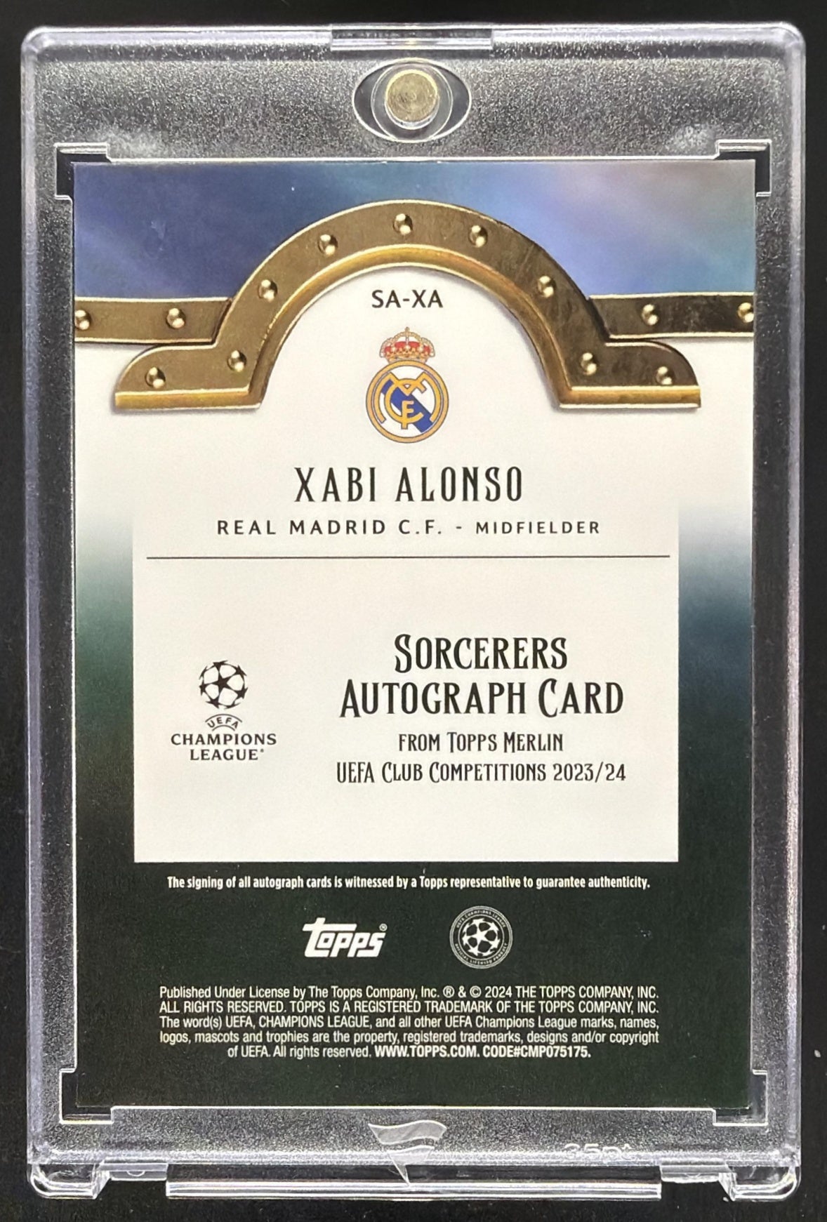 2023 Topps Chrome Merlin UEFA Xabi Alonso #SA-XA Sorcerers Auto