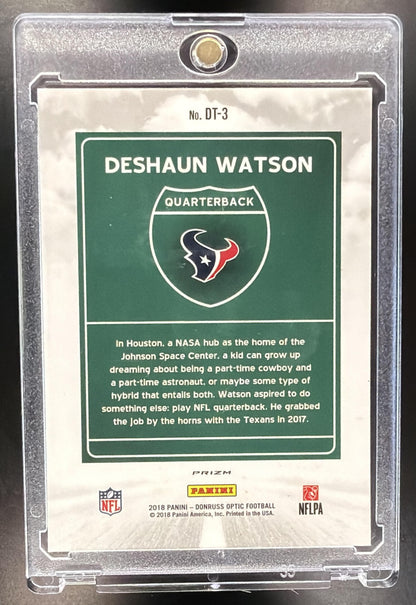 2018 Panini Donruss Optic Deshaun Watson #DT-3 Downtown SSP