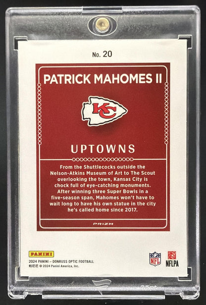 2024 Panini Donruss Optic Patrick Mahomes II #20 Uptowns SSP