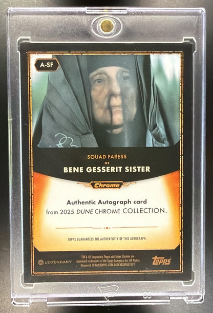 2024 Topps Chrome Dune Souad Faress #A-SF Auto Red 2/5