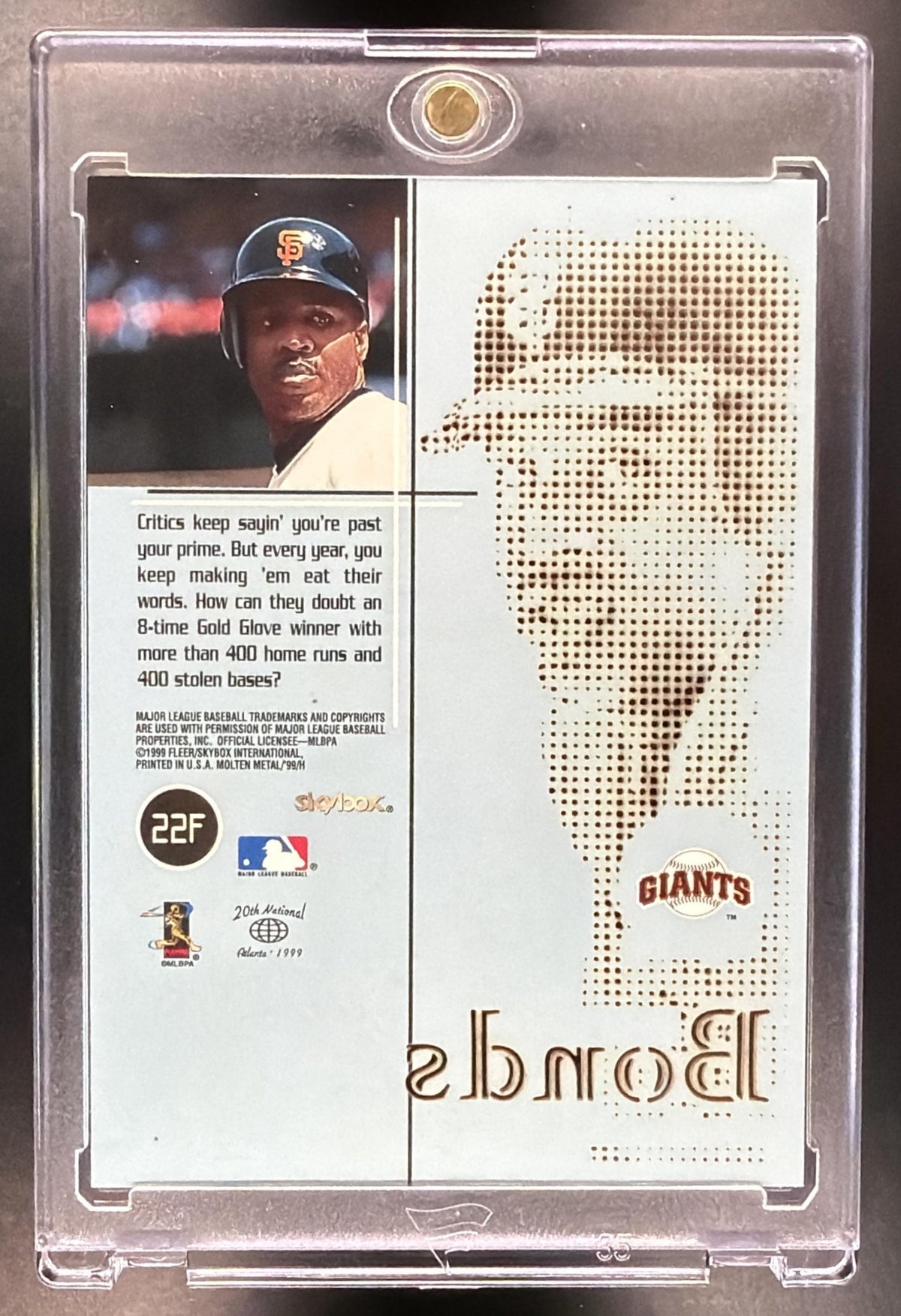 1999 Skybox Molten Metal Barry Bonds #22F Fusion