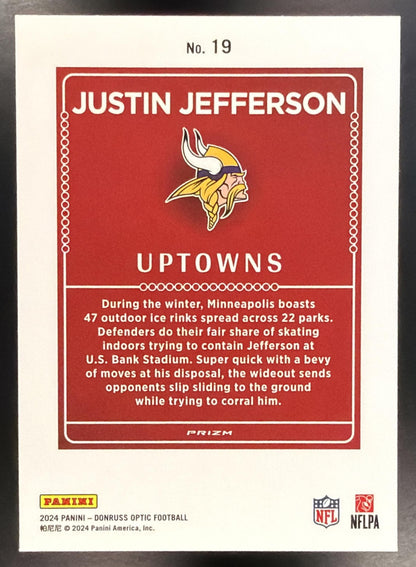 2024 Panini Donruss Optic Justin Jefferson #19 Uptown SSP