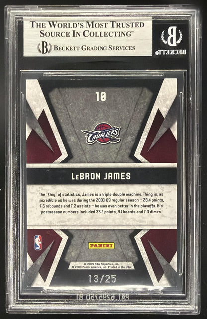 2009-10 Panini Limited LeBron James #10 Banner Season Silver Spotlight /25 BGS 9