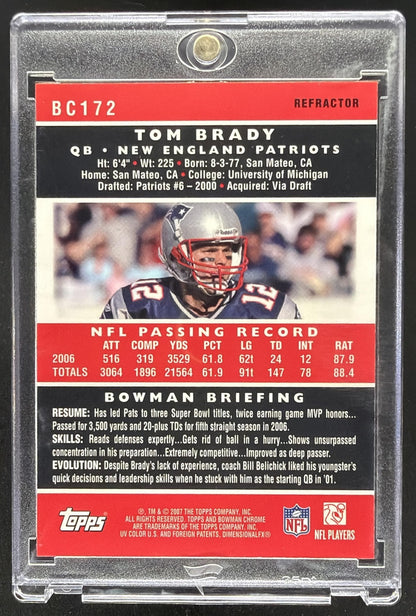 2007 Bowman Chrome Tom Brady #BC172
