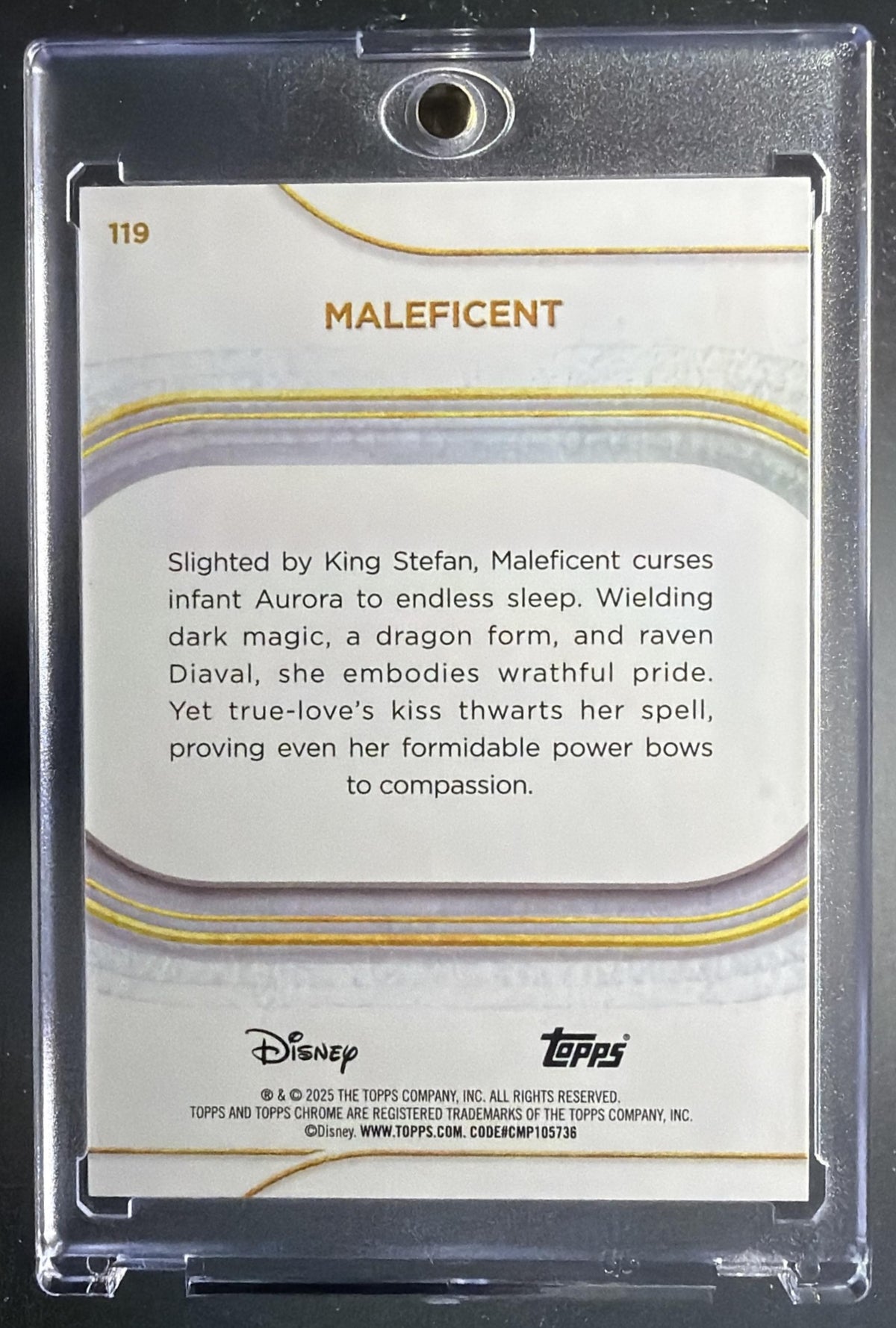 2025 Topps Chrome Disney Maleficent #119 Refractor White /30