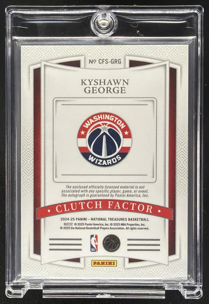 2024 Panini National Treasures Kyshawn George #43 Clutch Factor Signatures /49 Auto