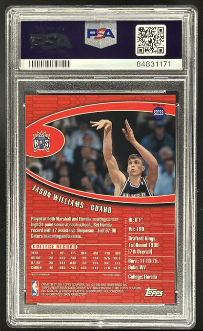 1998-99 Stadium Club Jason Williams Refractor Rookie PSA 10