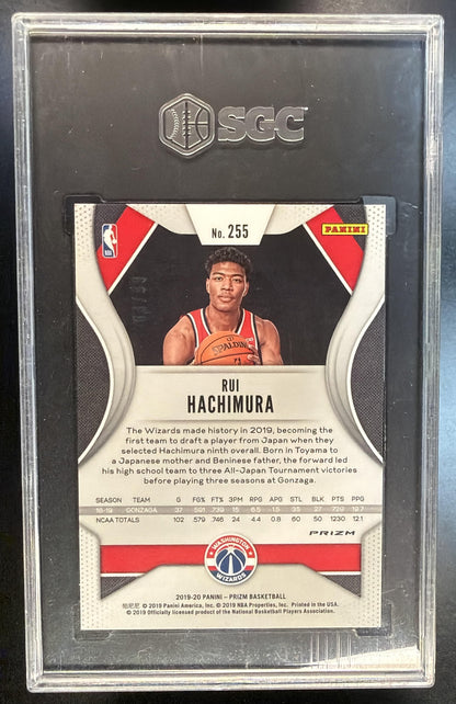 2019-20 Panini Prizm Rui Hachimura #255 Blue Ice Prizm 83/99 Rookie Wizards