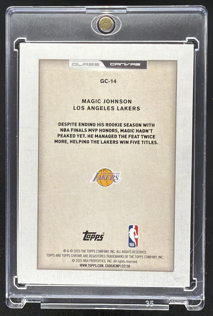 2025-26 Topps Chrome Magic Johnson #GC-14 Glass Canvas SSP