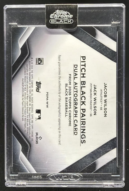 2025 Topps Chrome Black Jacob Wilson Jack Wilson #PDPA-WC Dual Auto /30