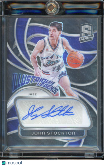 2023-24 Spectra John Stockton Auto Illustrious Legends /10