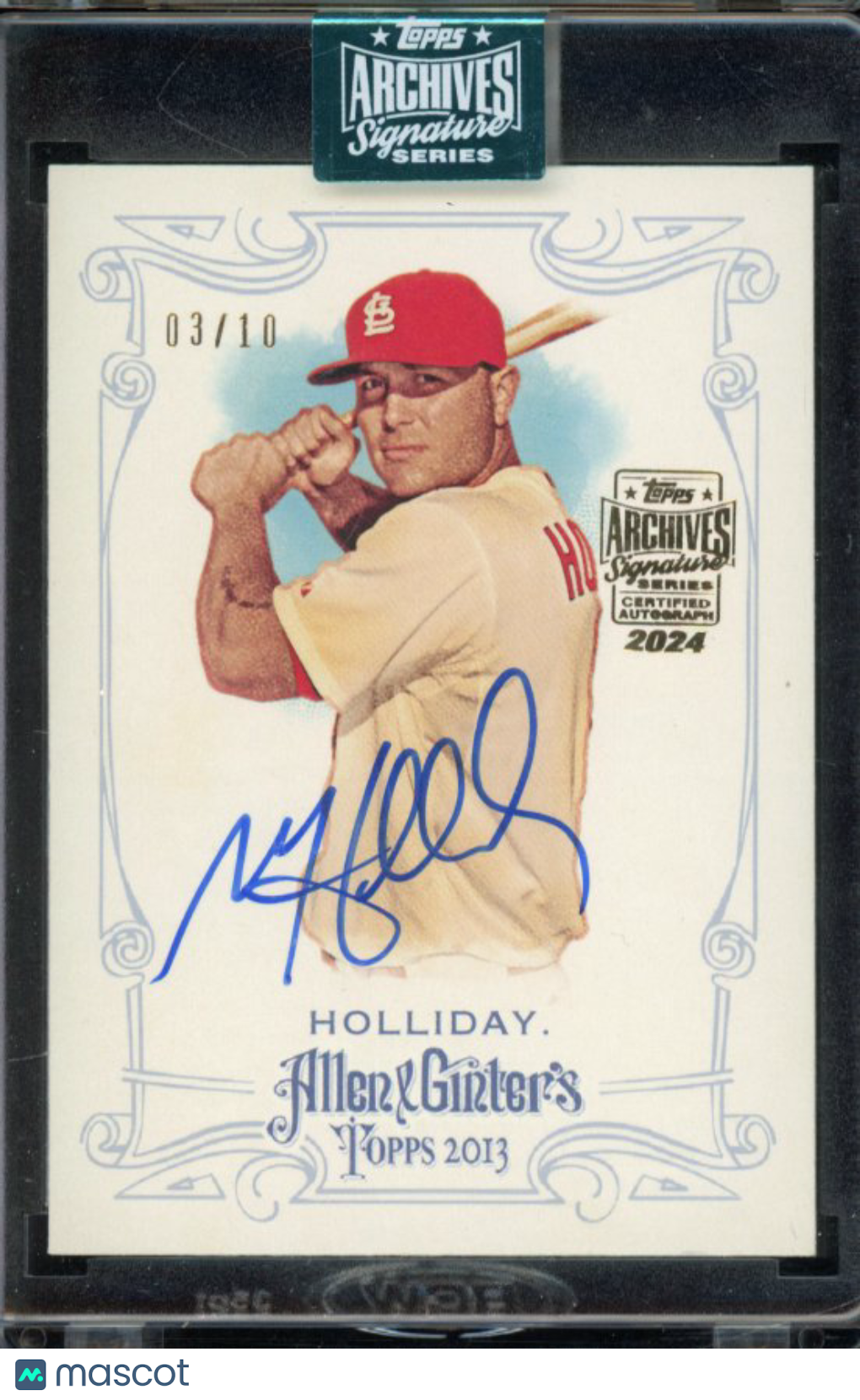 2024 Archives Matt Holliday 2013 Allen & Ginter Auto /10
