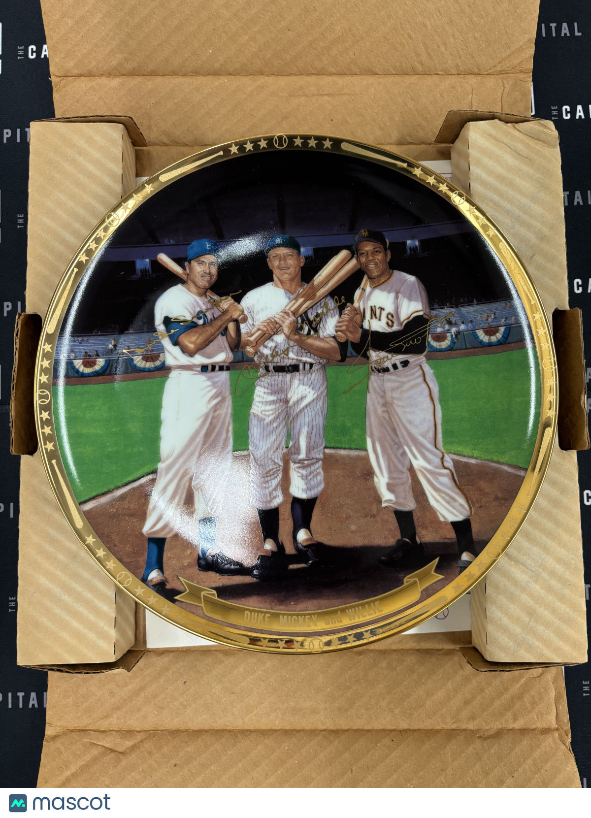 Sports Impressions The Duke, Mickey, and Willie Plate