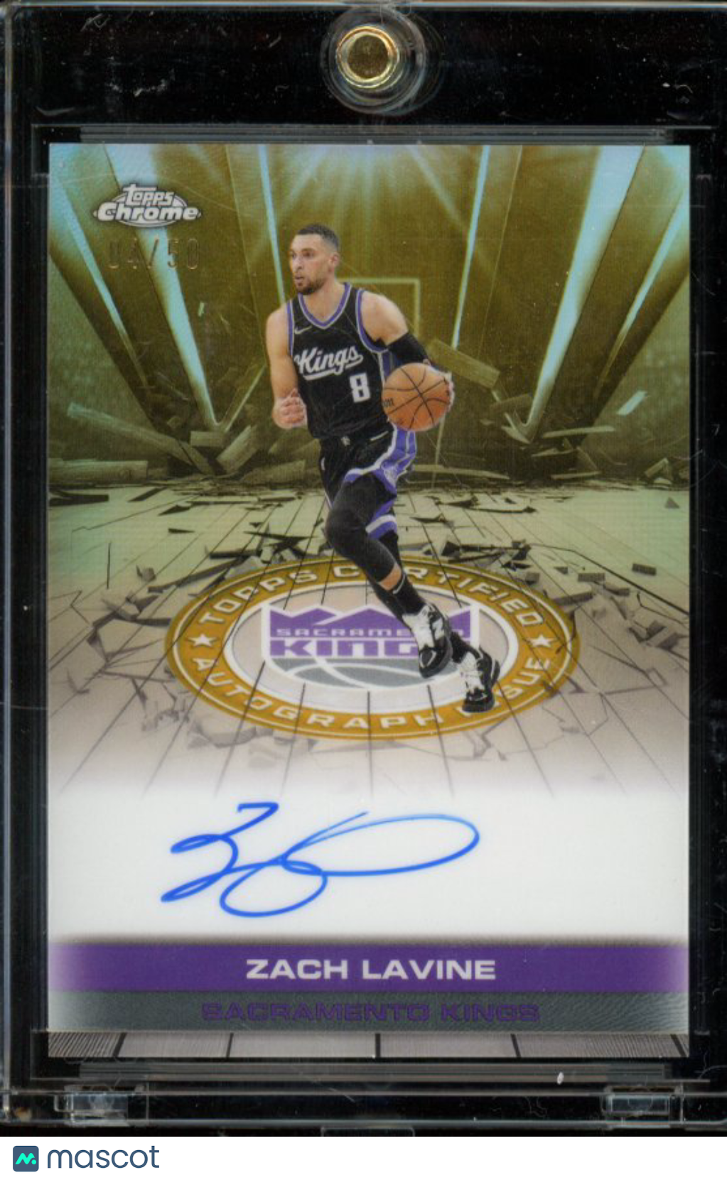 2025-26 Topps Chrome Zach Lavine Gold Refractor Auto /50