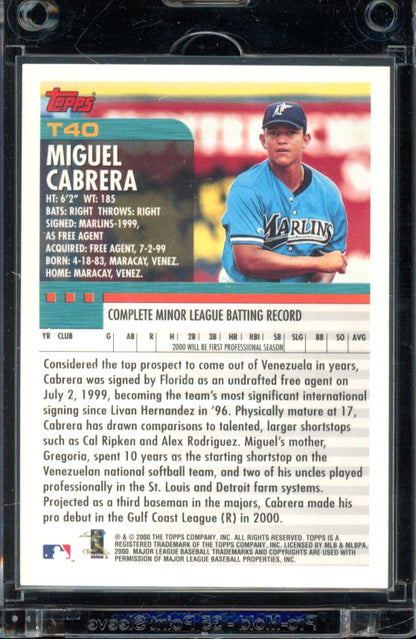 2000 Topps Traded Miguel Cabrera Rookie