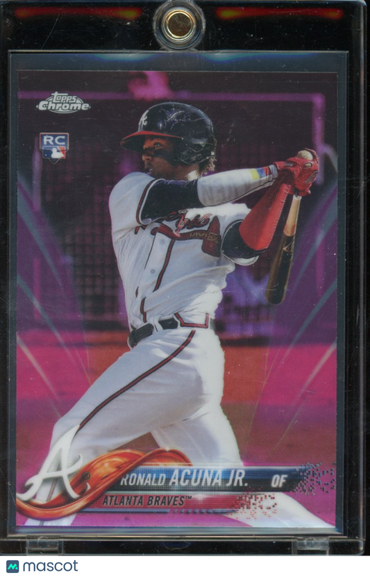 2018 Topps Chrome Ronald Acuna Pink Rookie