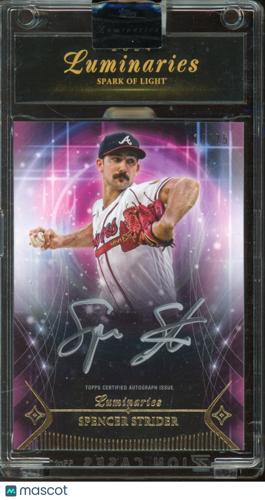 2024 Topps Luminaries Spencer Strider Spark Of Light Auto /25