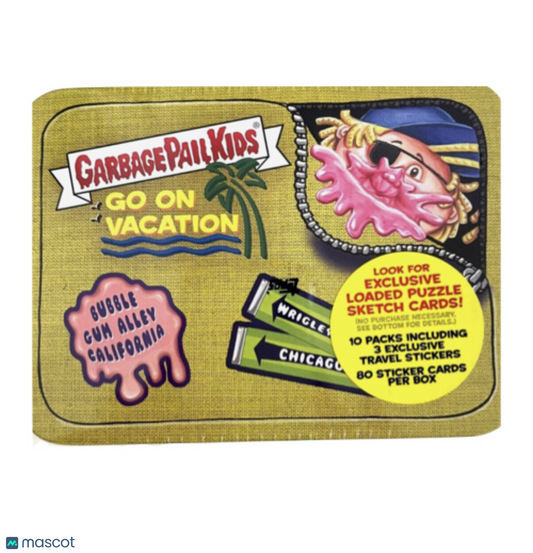 2021 GARBAGE PAIL KIDS GO ON VACATION YELLOW TIN