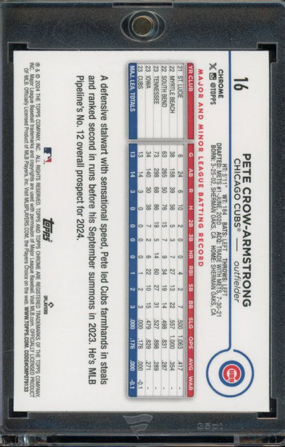 2024 Topps Chrome Logofractor Pete Crow-Armstrong Orange Rookie /25