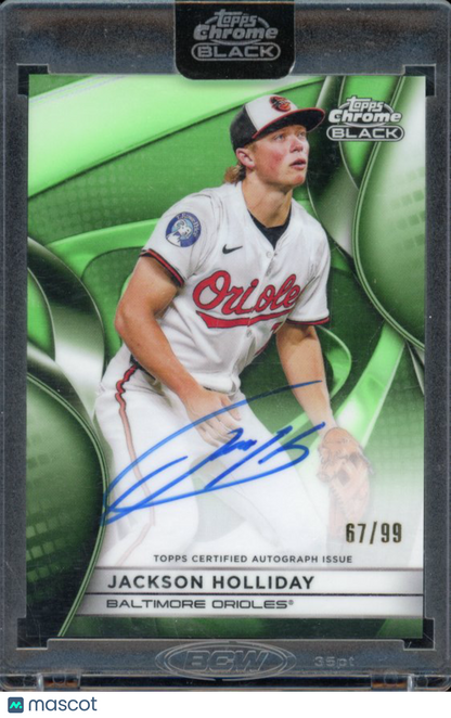 2025 Topps Chrome Black Jackosn Holliday Green Auto /99