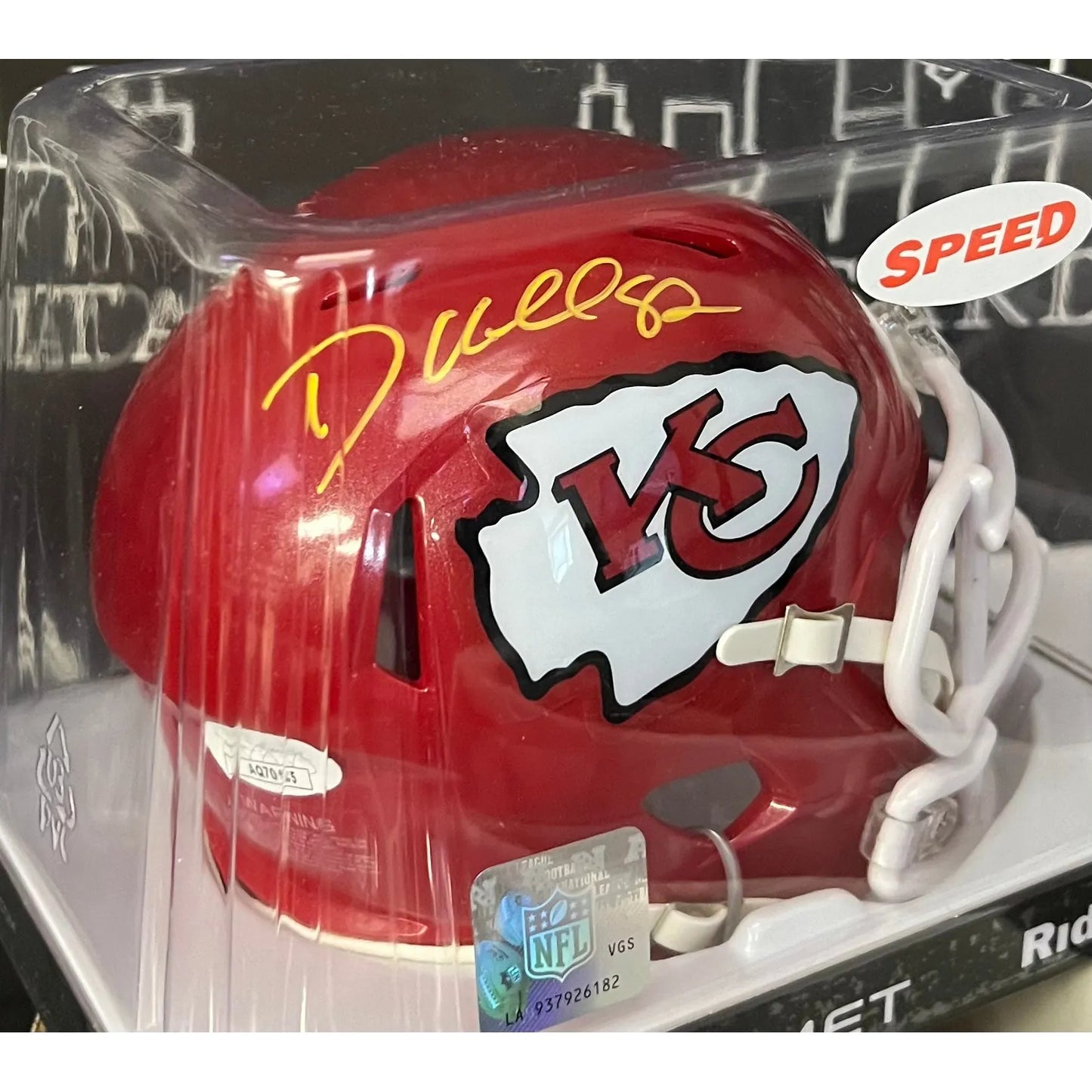 Dante Hall Autographed Red KC Chiefs Mini Helmet JSA COA