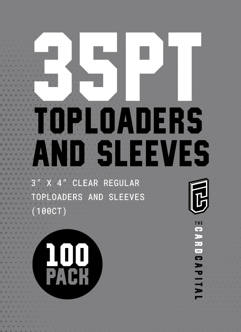 100 Pack Toploader 35 PT w/ Penny Sleeves