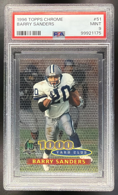 1996 Topps Chrome Barry Sanders #51 PSA 9