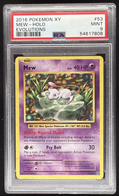 2016 Pokemon XY Evolutions Mew #53/108 Promos Holo PSA 9