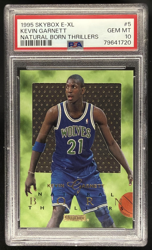 1995 Skybox E-XL Kevin Garnett #5 Natural Born Thrillers RC PSA 10