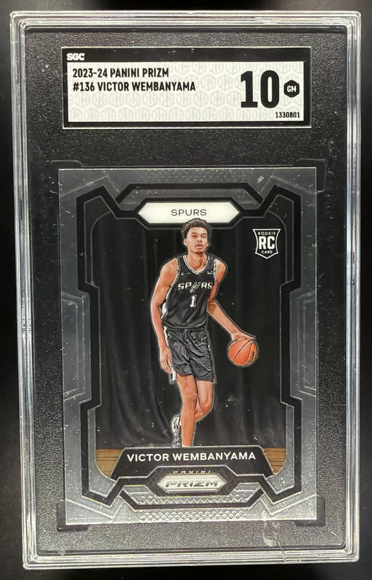 2023-24 Panini Prizm Victor Wembanyama #136 RC SGC 10