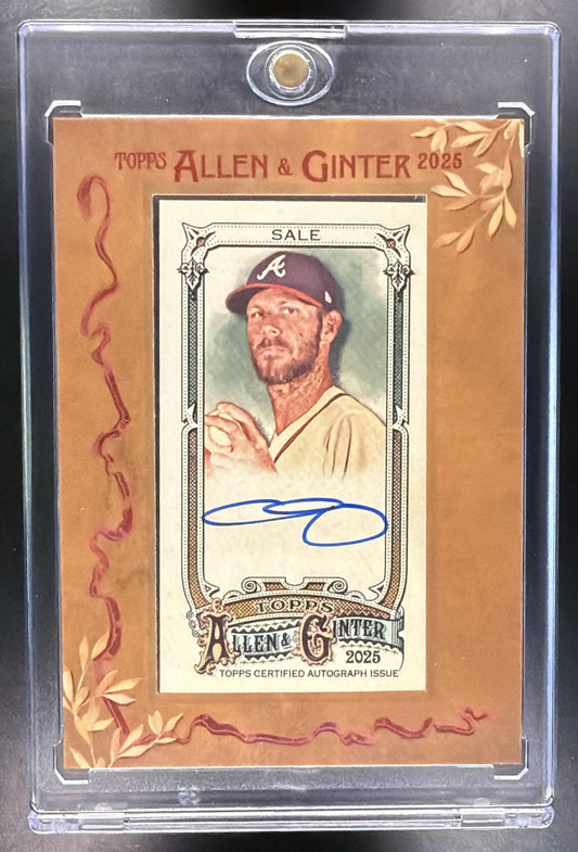 2025 Topps Allen & Ginter Chris Sale #MA-CSA Framed Mini Baseball Auto