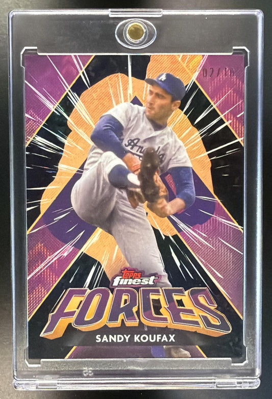 2026 Topps Finest Sandy Koufax #FIF-14 Black /10 Finest Forces