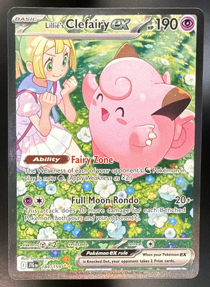 2025 Pokemon Journey Together Lillie's Clefairy ex 184/159 NM