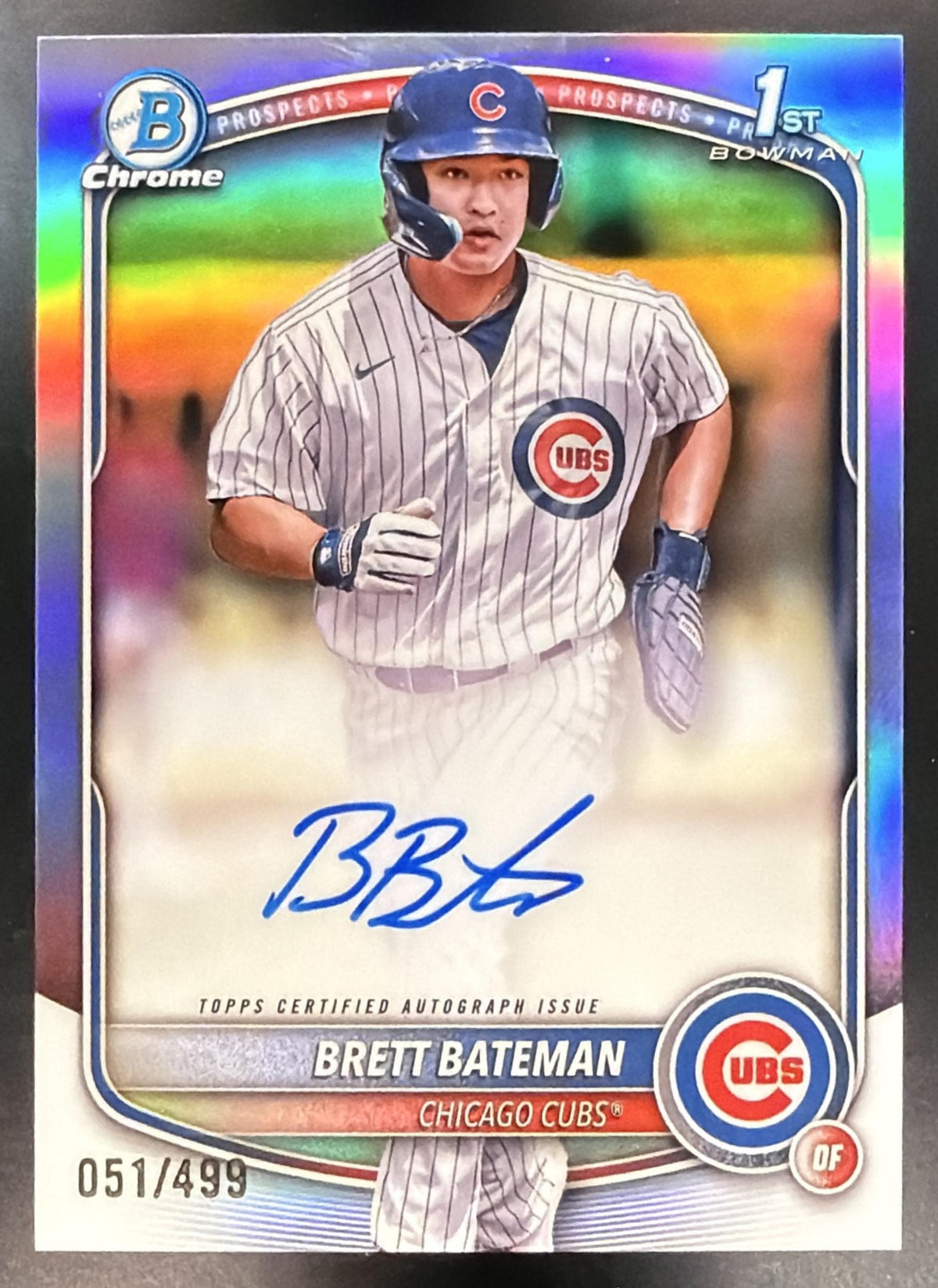 2025 Bowman Chrome Brett Bateman #CPA-BBA Auto Refractor 51/499 1st Prospect