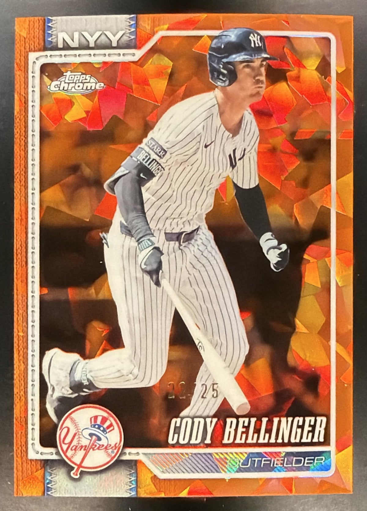 2026 Topps Chrome Sapphire Cody Bellinger #2 Orange 22/25